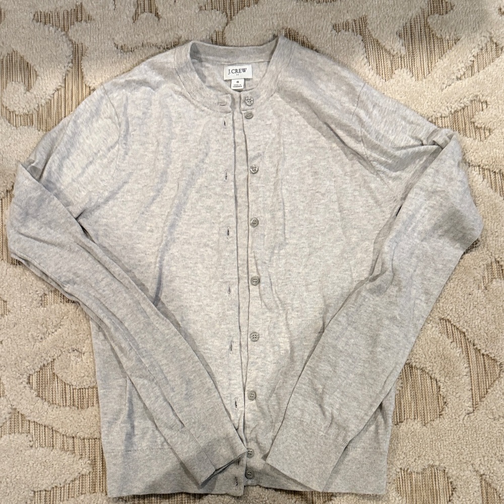 J. Crew Light Gray Light Weight Cardigan